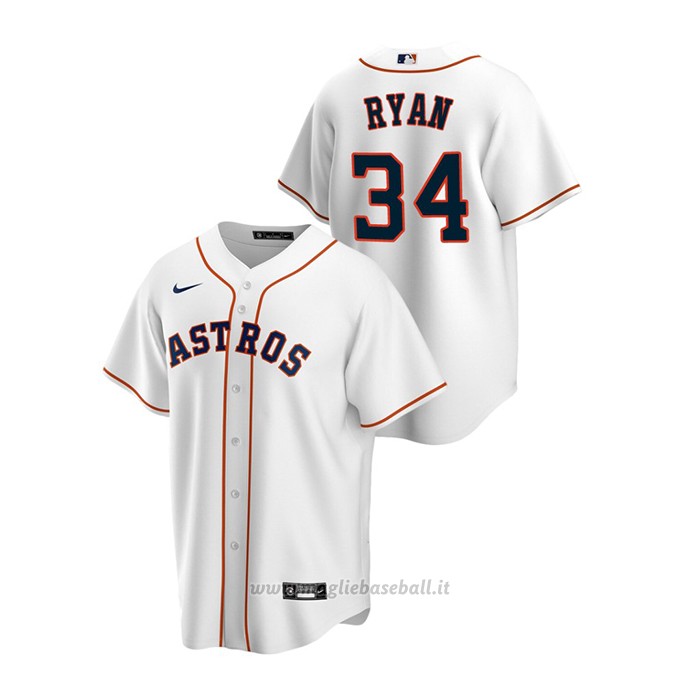 Maglia Baseball Uomo Houston Astros Nolan Ryan Replica Primera Bianco
